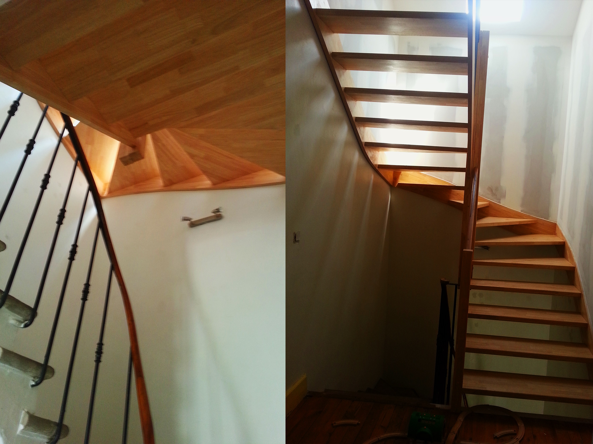 Création d'un escalier sur-mesure en bois